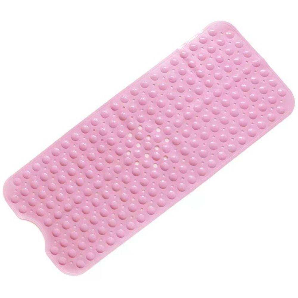 With Machine Washable Extra Long Bath Mat with Drain Holes and Suction Cups BathMat  for Bathroom
