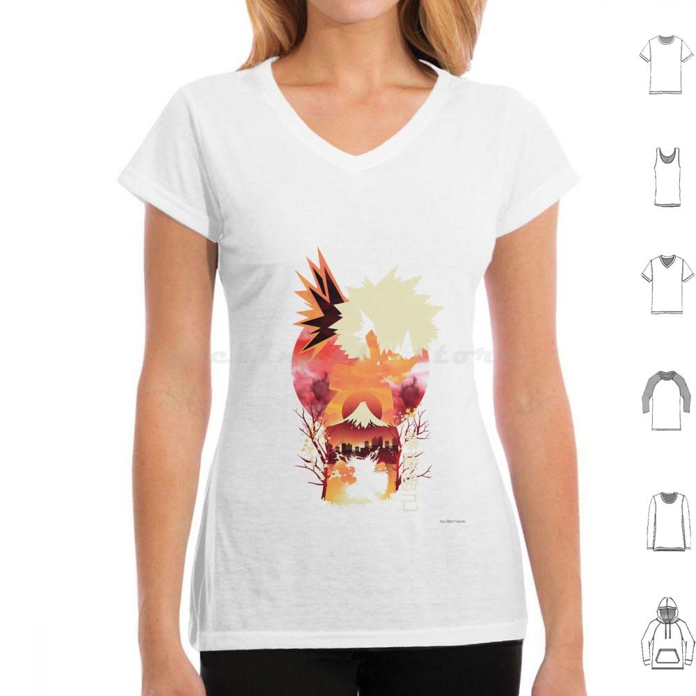 Bakugou Sunset T Shirt Big Size 100 Cotton Anime Manga Artistic Sunset Kawaii Japan Japanese Inspiration Home Hero Titan Tv