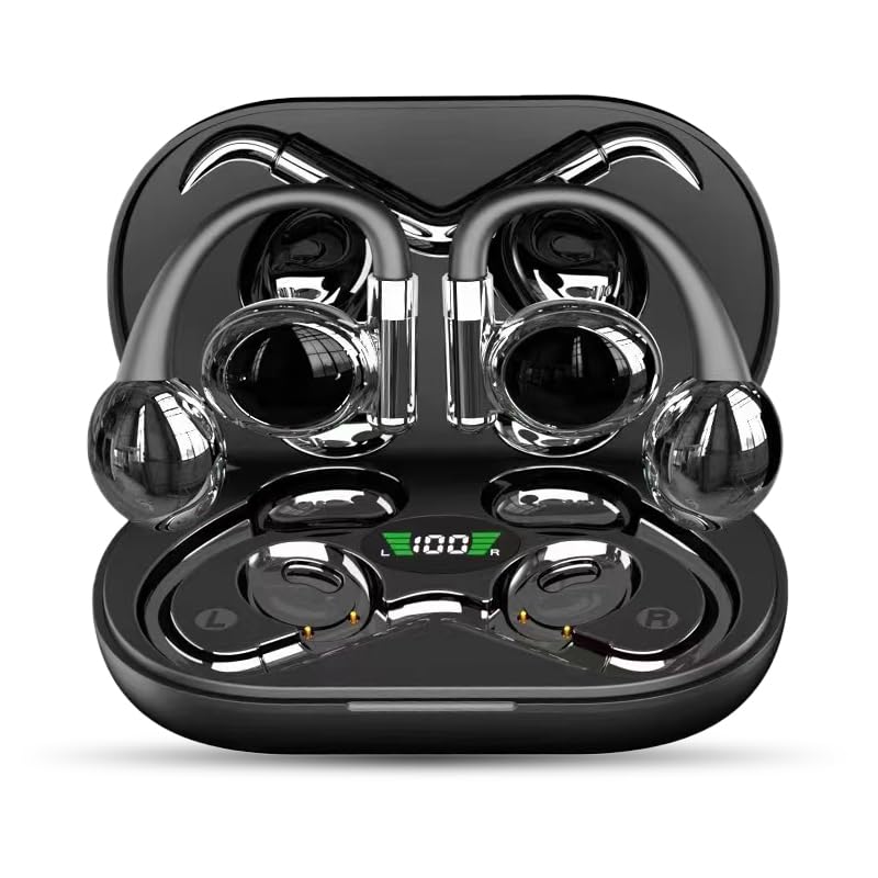 SLuB Wireless Bluetooth Automatic ENC Noise Long Standby Battery Level Charging Case Siri Compatible with Perfect Gift for Men and Women Earbuds, 5.3,