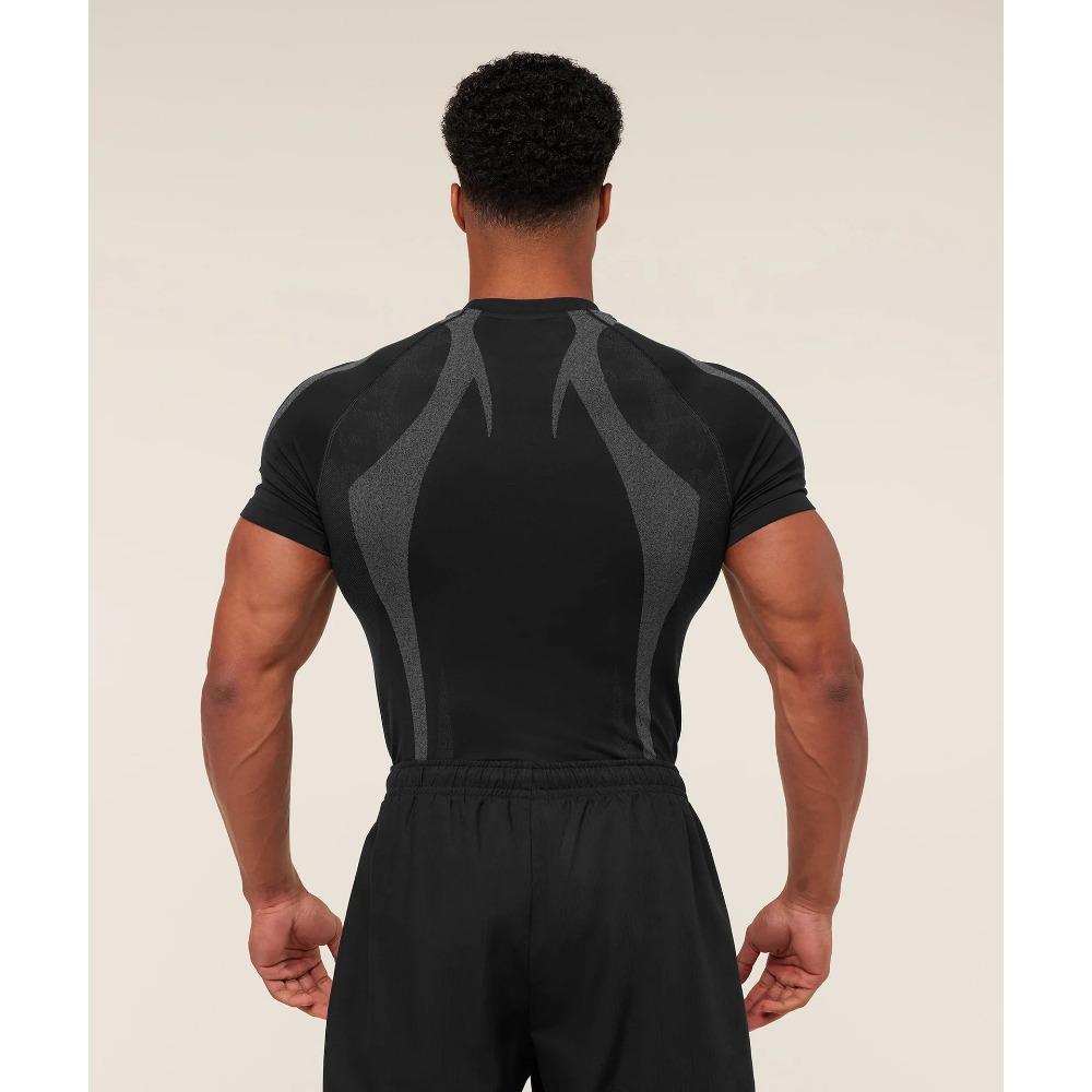 Short Sleeved Summer T-shirt Quick Drying Breathable Sports and Leisure Running Top Elastic Fitness