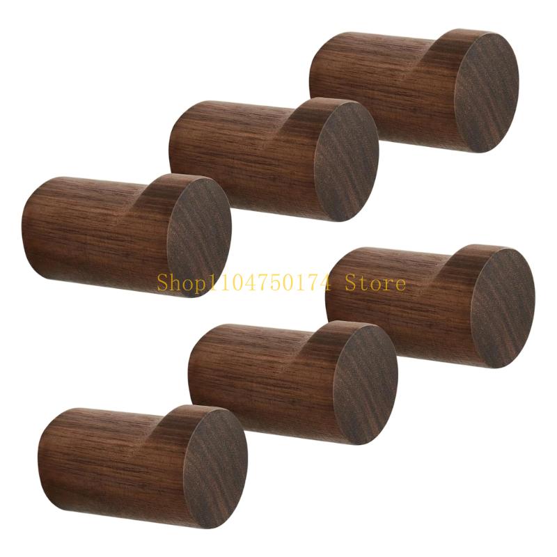 Pack Of 6 Decorative Wood Hook Handmade Beechwood Wall Mount Hook Load Bearing Home Accessory top sale
