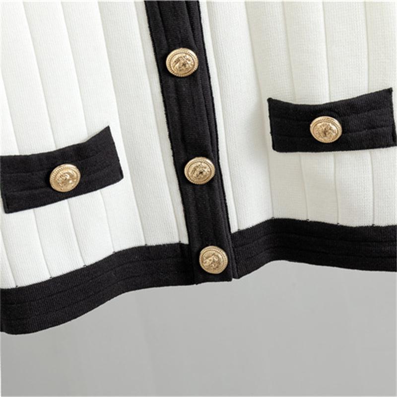 Women's Autumn and Winter High-end Dress Set Half Skirt Knitted Cardigan Two-piece Dress Set