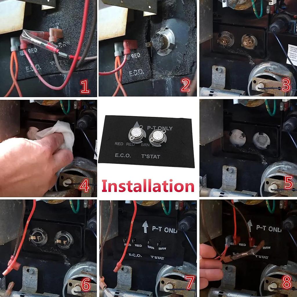 RV Water Heater Thermal Cutoff with ECO Thermostat Assembly Kit, Replacement Parts Replacement for Atwood 91447 93866,