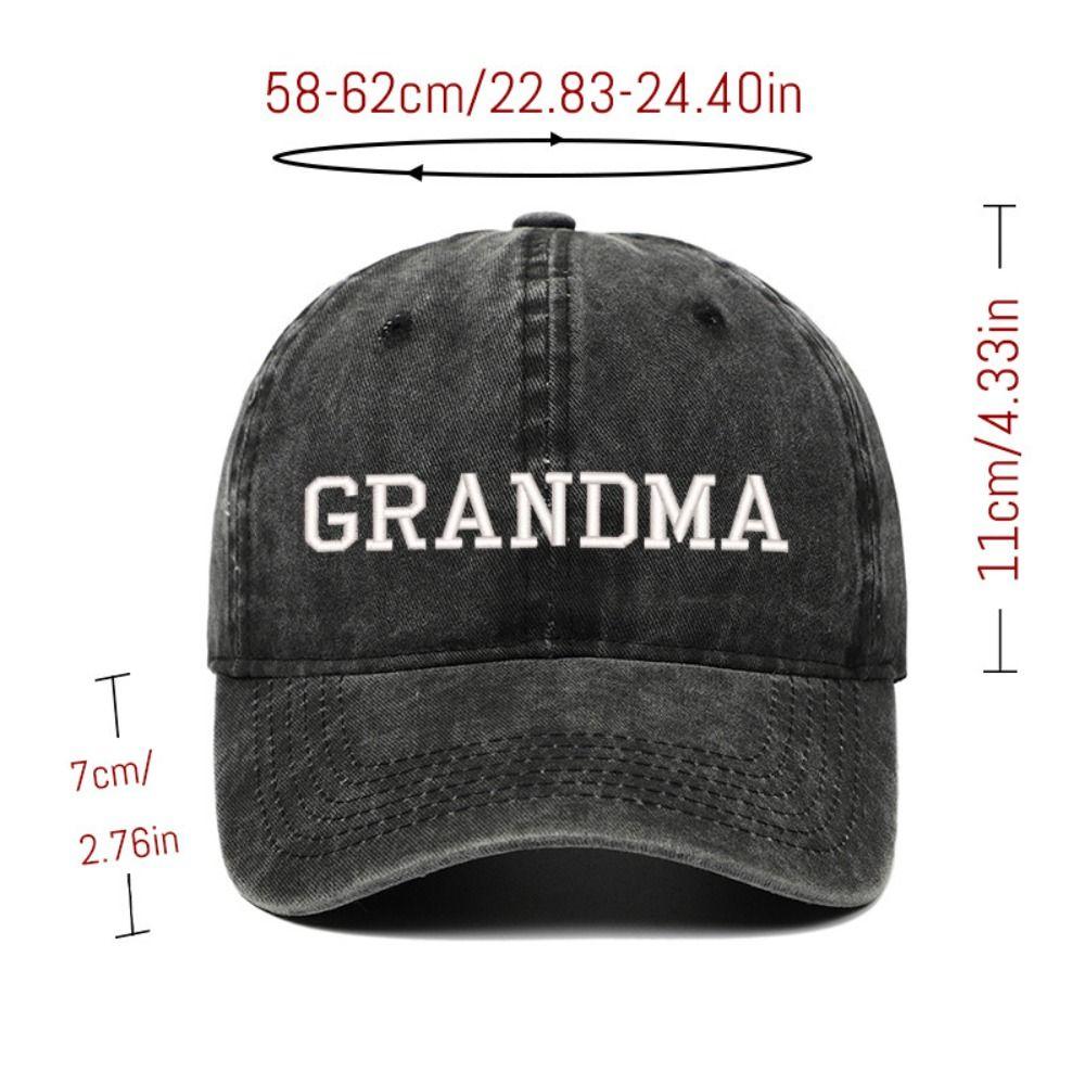 Fashion Washed Cotton GRANDPA GRANDMA Caps Vintage Breathable Grandparents Baseball Hats Adjustable Dad Hat Gifts