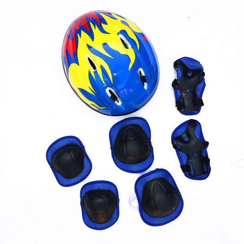 Children's sports bicycle helmet, riding balance scooter, hat protective gear set 7-piece equipment