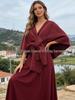Women's Versatile Solid Color Slit Shawl: Fashionable Autumn/Winter Outer Cardigan