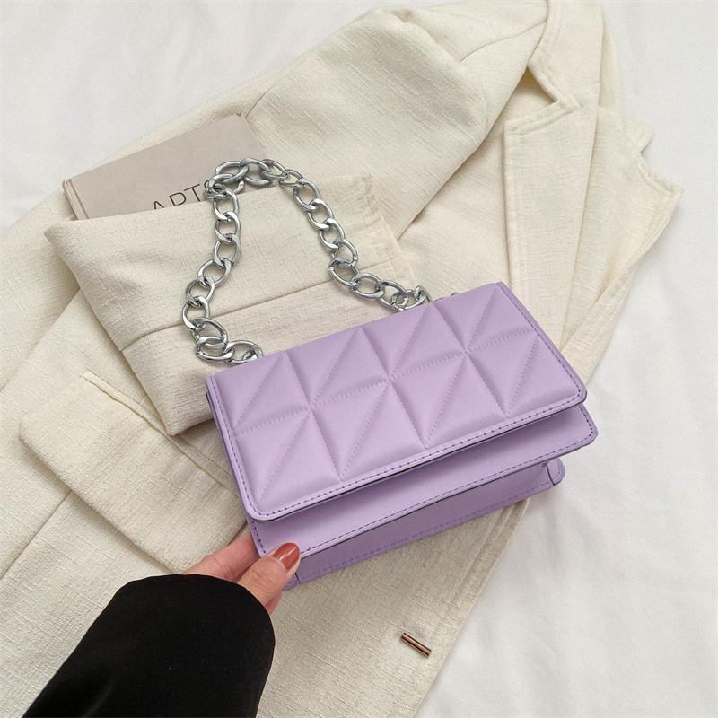 Trendy Casual Women's Small Square Bag Elegant Chain Strap Crossbody Purse