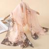 New Print Chiffon Scarf Shawl Women Sunscreen Silk Scarf Turban Long Wrap Beach Travel Outdoor Accessories Trendy Headband
