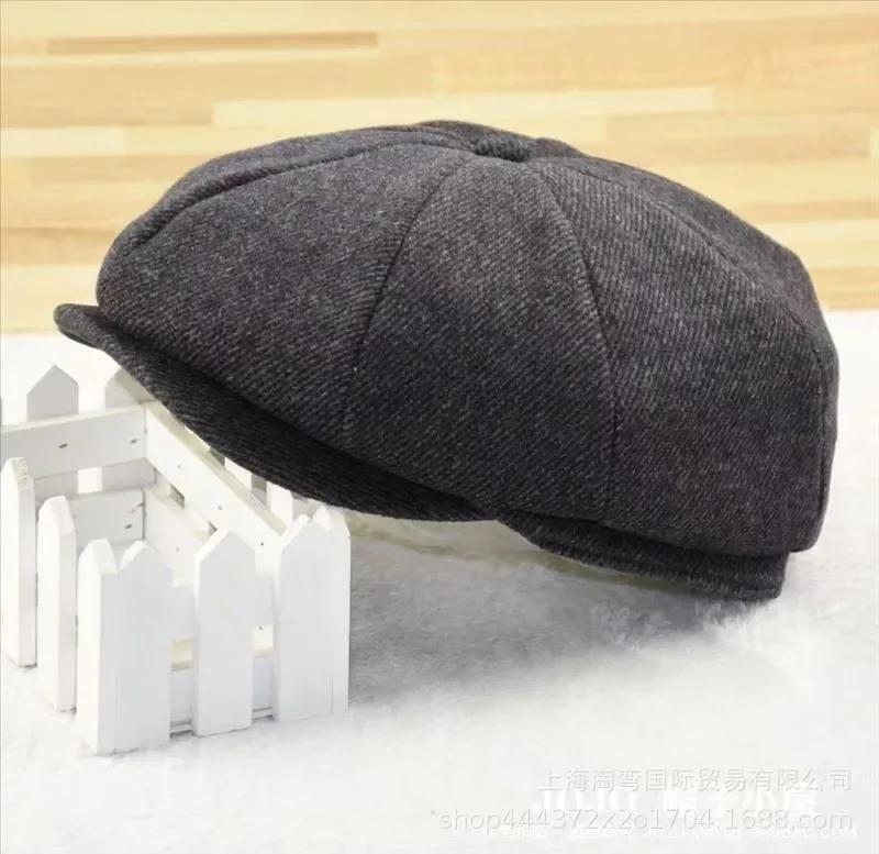 64cm Big Head Oversize Plus Size Men Classic Herringbone Newsboy Gatsby Hat Tweed Vintage Flat Ivy Cabbie Cap Gifts Sombreros