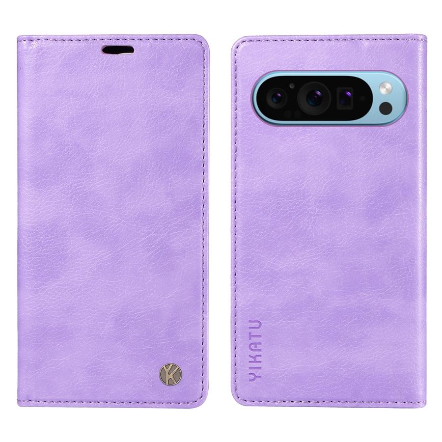 Premium Leather Strong Magnetic Phone Case for Google Pixel 9 Pro Pixel 8 8 Pro 9A 8A 7A Pixel 6 6A Pro Kickstand Wallet Case with Card Slots