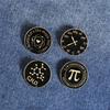 Chemical Element Clock Structural Formula Round Brooches Science Like Magic But Real PI Sign Enamel Pins Back To School Badge