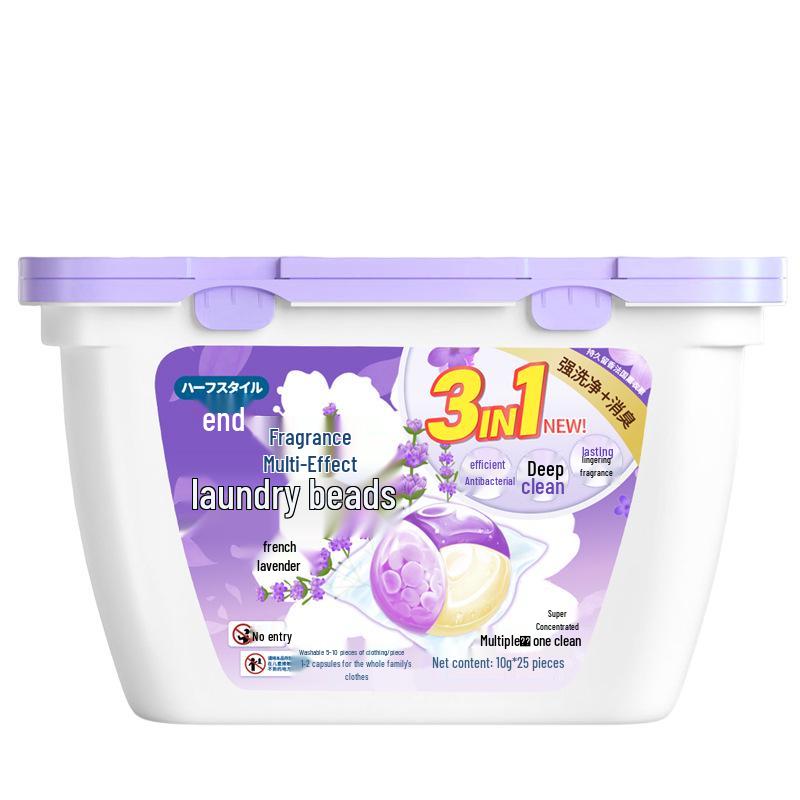 Half-Dose Scented 3-in-1 Laundry Pods with Scent Booster & Mite Removal for Deep Cleaning