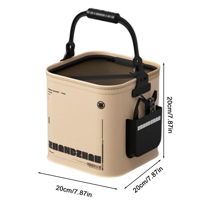 

Складное рыболовное ведро объемом 8 л, прочное ведро для переноски рыбы на открытом воздухе, ведро большой емкости для переноски, ведра для кемпинга и рыбалки светло-желтого