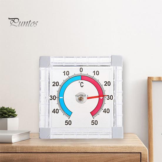 Window Thermometer Waterproof Adhesive Indoor Outdoor Temperature Gauge High Accuracy Square Plastic Digital Thermometer