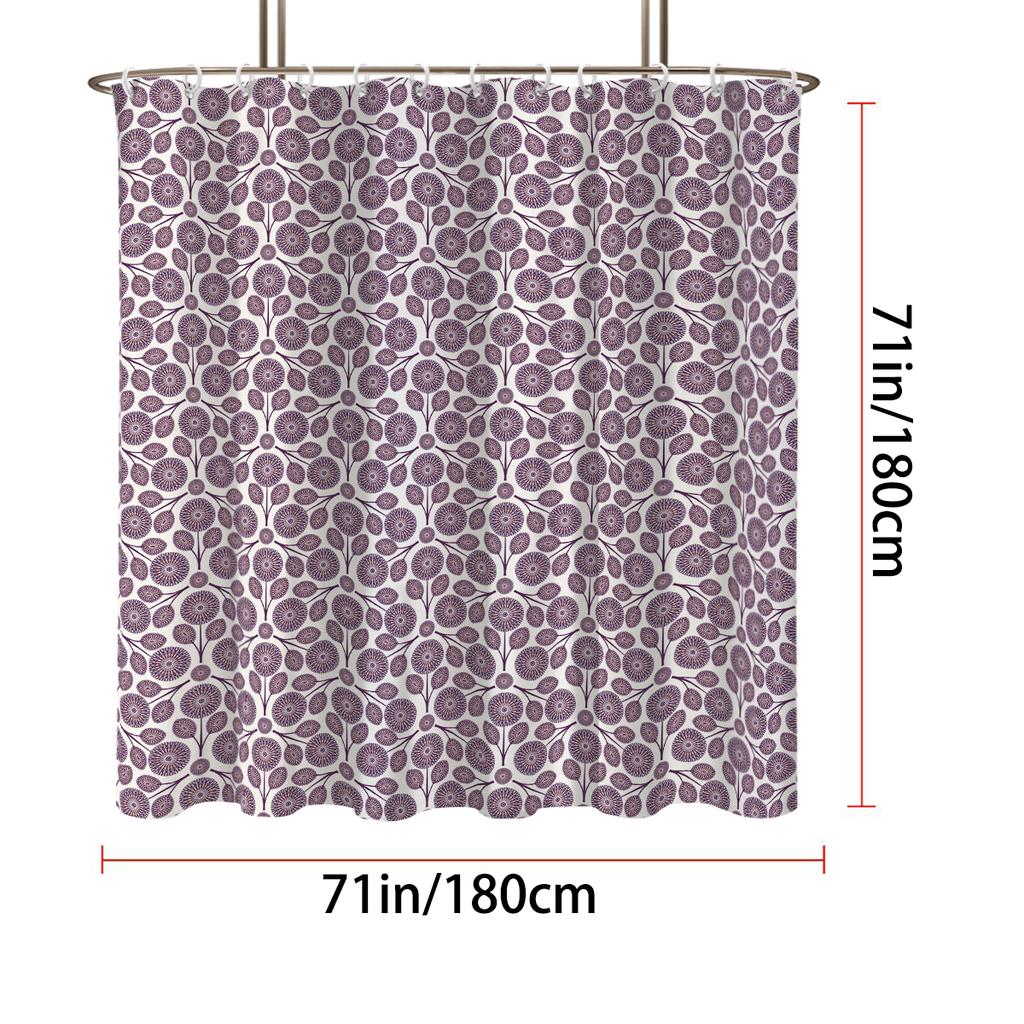 1 st Färgglad Vattentät Duschdraperi Badrumsavdelare Skydd för Insyn Flera Storlekar Lätt att Installera