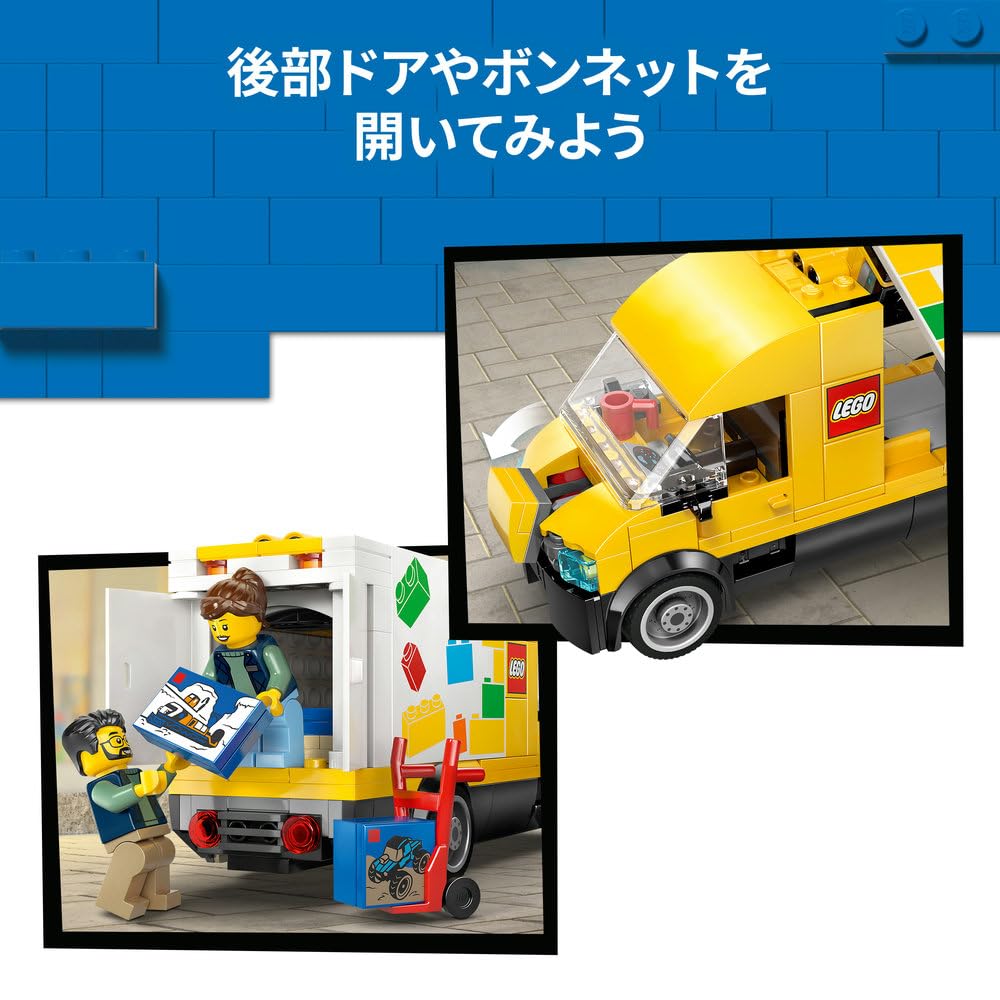 LEGO City LEGO(R) Delivery Van Toy, Birthday Gift, Educational Building Blocks, for Boys and Girls Ages 6, 7, 8, and 9, Vehicle, Miniature Car, Stylis