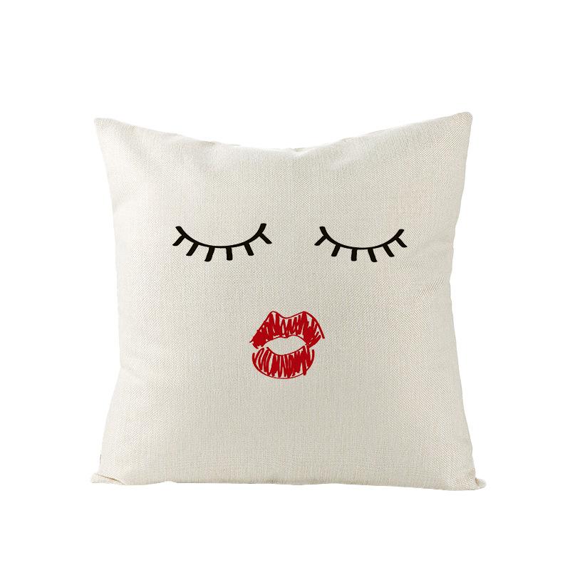 Polyester Pillowcase Valentine's Day Letter Print Sofa Pillowcase Home Ins Nordic Style