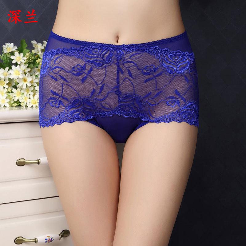 High Waist Women's Panties Sexy Hollow Lace Panties Comfortable Breathable Shorts