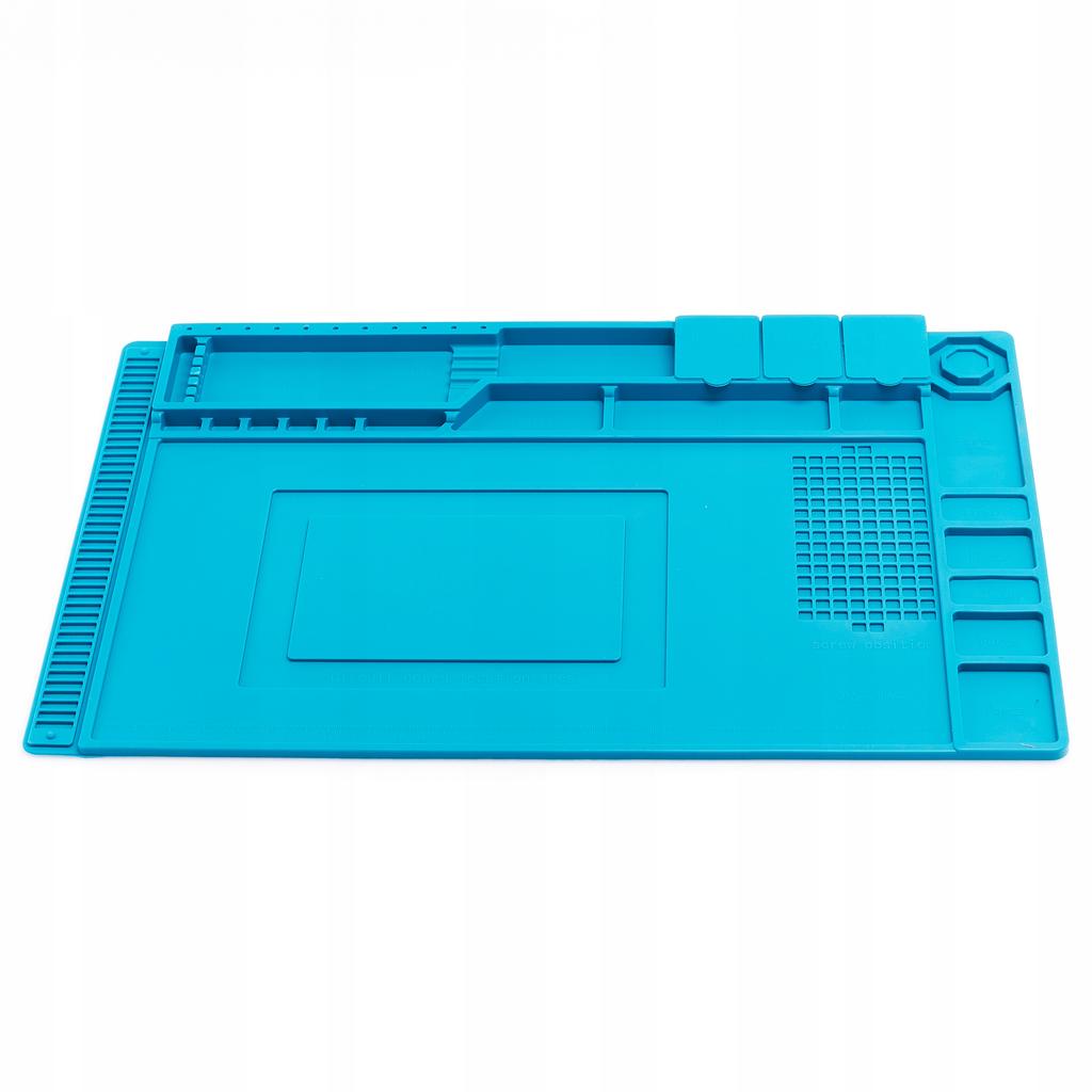 Silikonowa Niebieska Mata Antystatyczna 450X300Mm Te-501 + Naparstki + Rękawice