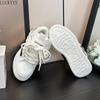 Fashion Trend 2025 Fashion Thick Bottom Women's White Shoes Autumn New Versatile Vintage Niche Casual Sports Board Shoes Student