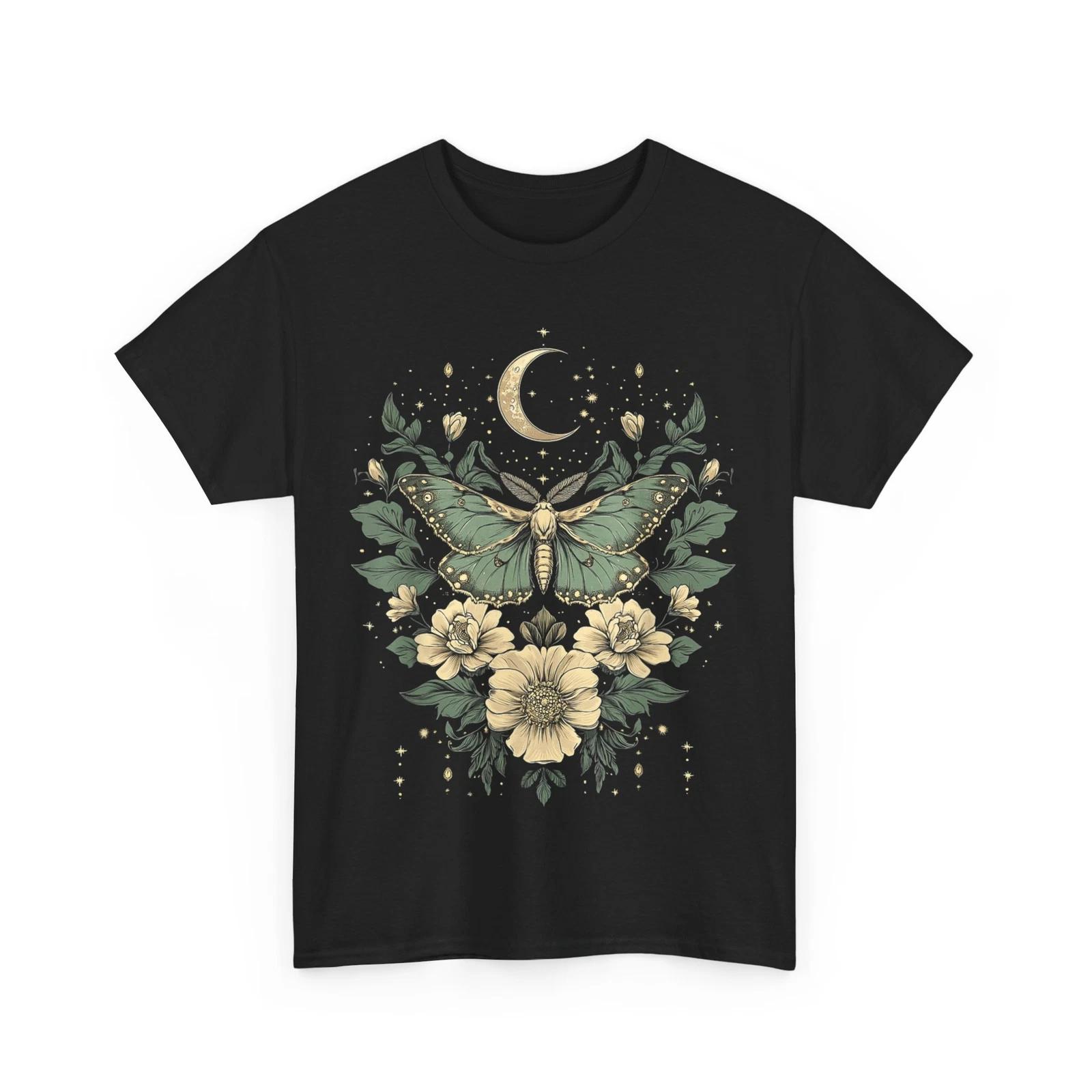 

Goblincore Moth and Butterfly Moonphases flowers Cottagecore T shirt S