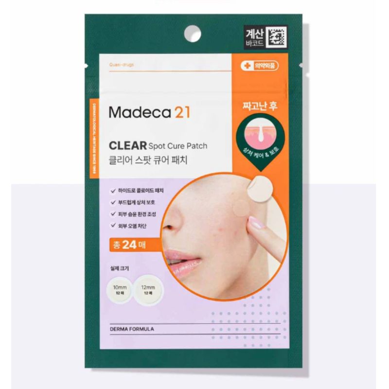 Madeca21 Clear Spot Cure Patch 24 Patches – Invisible Hydrocolloid Blemish & Acne Care Patch