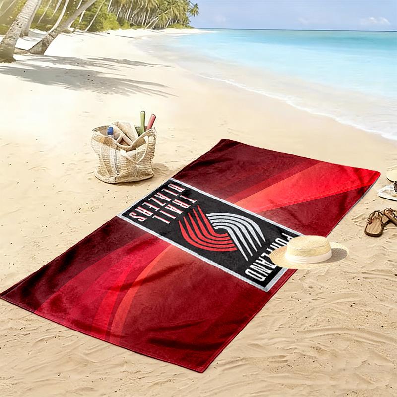Portland Trail Blazers Print Beach Towel, Large Soft Quick Dry Towel for Beach Camping Swimming