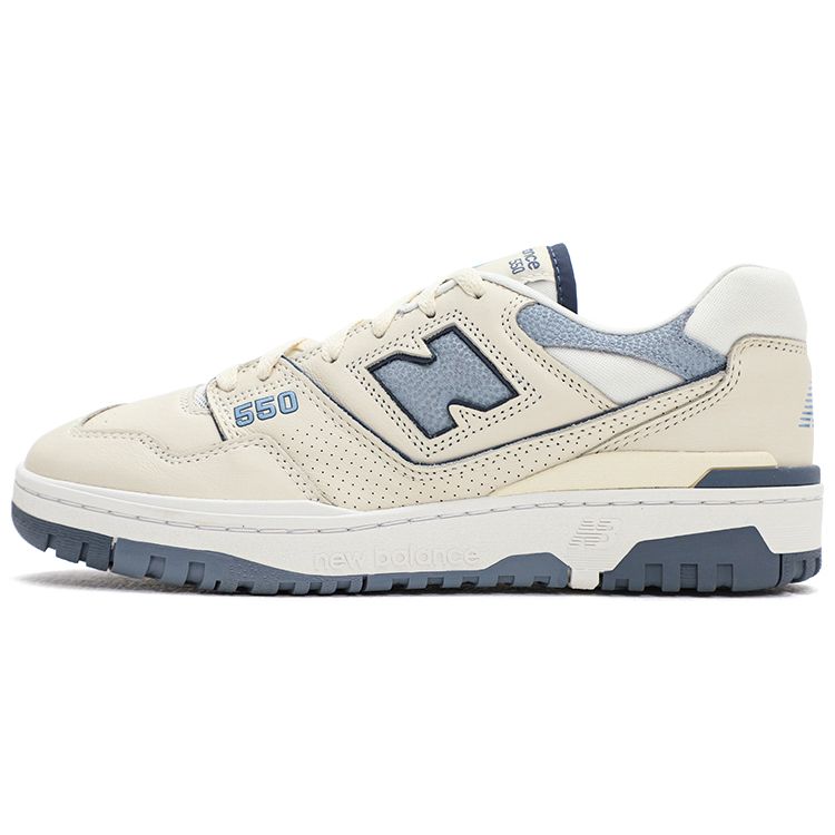 New Balance 550 Beige Vintage Indigo Unisex Sneakers Cream White BB550PLA