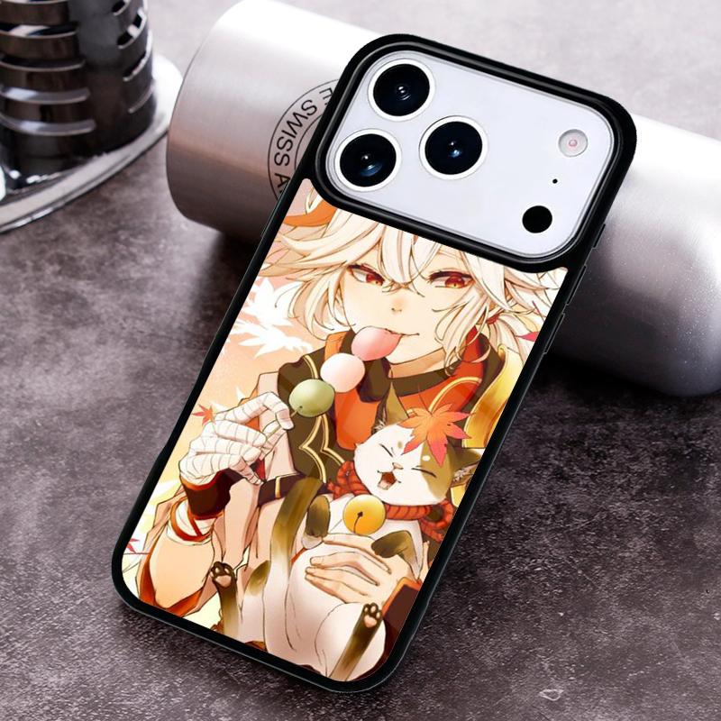 Genshin Impact Kaedehara Kazuha Handyhülle für iPhone 17 16 15 Pro Max Air 14 13 12 11 Plus Stoßfeste Hülle