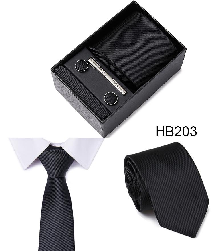 Men's Formal Business Jacquard Tie Gift Box Set