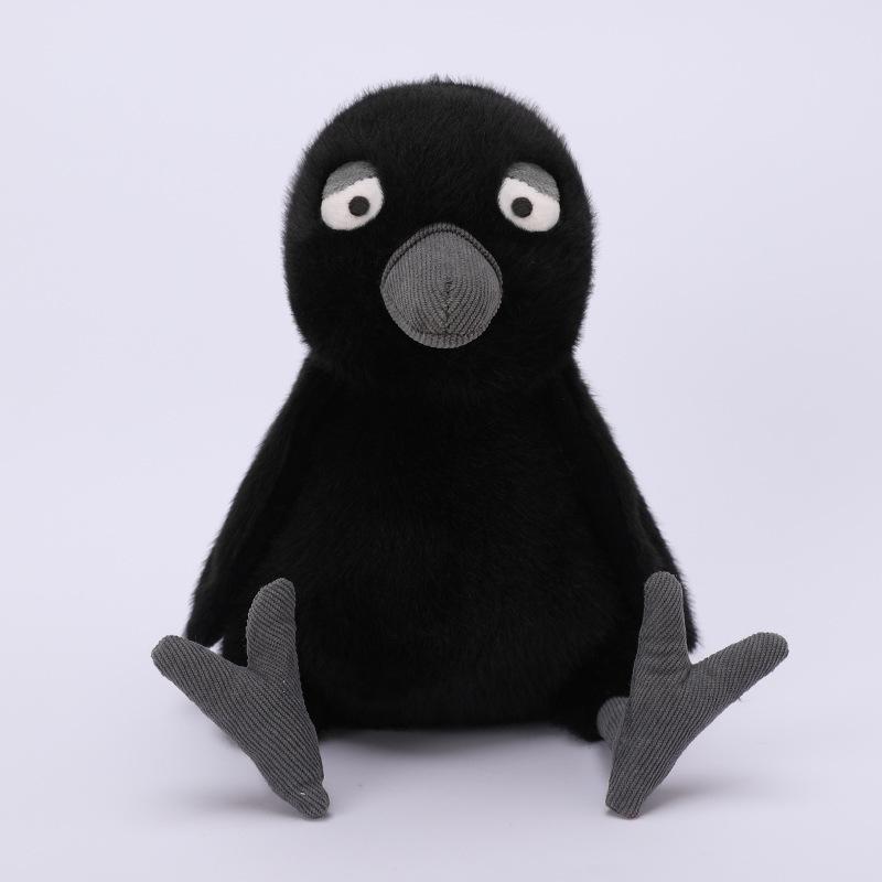 New Bat Plush Toys Black Crow Dolls Soft Stuffed Animal Bat Plushie Decor Ornament Halloween Gifts
