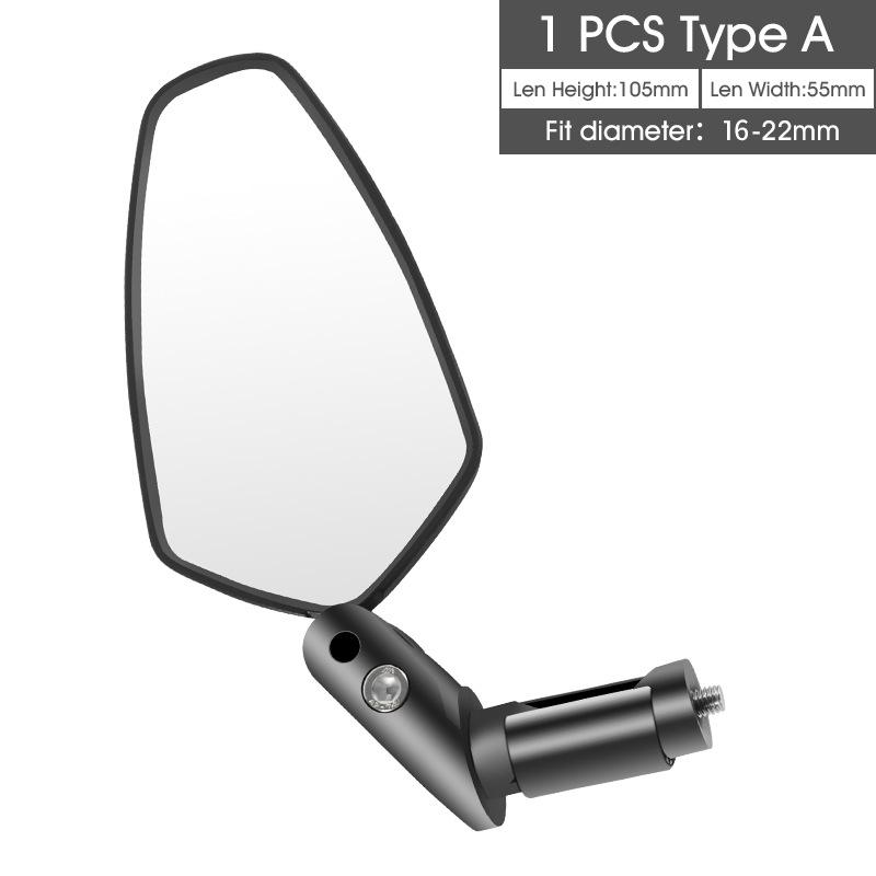 Kolip Adjustable Foldable Bicycle Mirror High Definition Large Viewing Angle Mountain Bike Rear View Mirror Short single rearview mirror