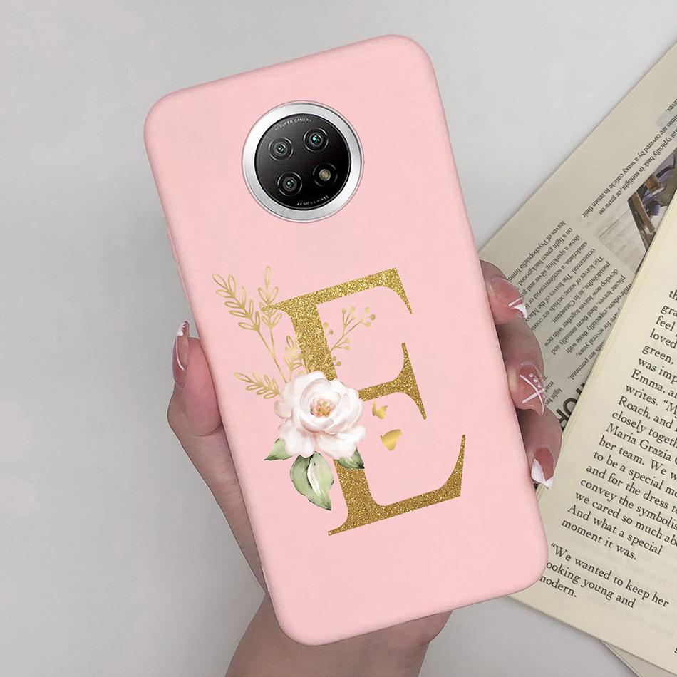Flower Letters For Xiaomi Redmi Note 9T 5G Case Cover Soft Silicone Bumper Protective Phone Cases For Redmi Note9T 9 T Fundas