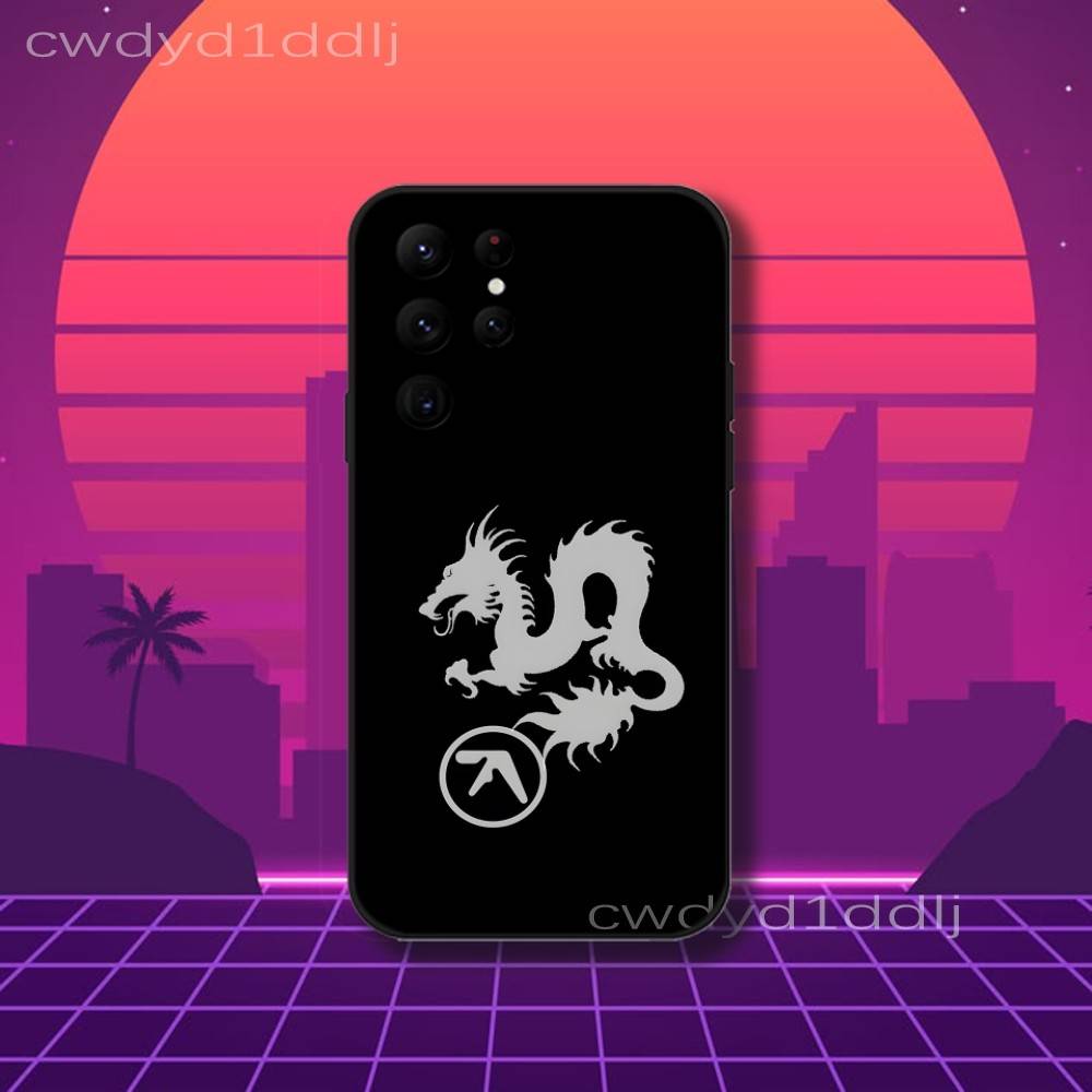 A-Aphex Twin Syro LOGO Phone Case For Samsung S10,S21,FE,S21 ,S26,S25,S24,S23,Ultra,S9,S22,Plus Black Shockproof Silicone Sof
