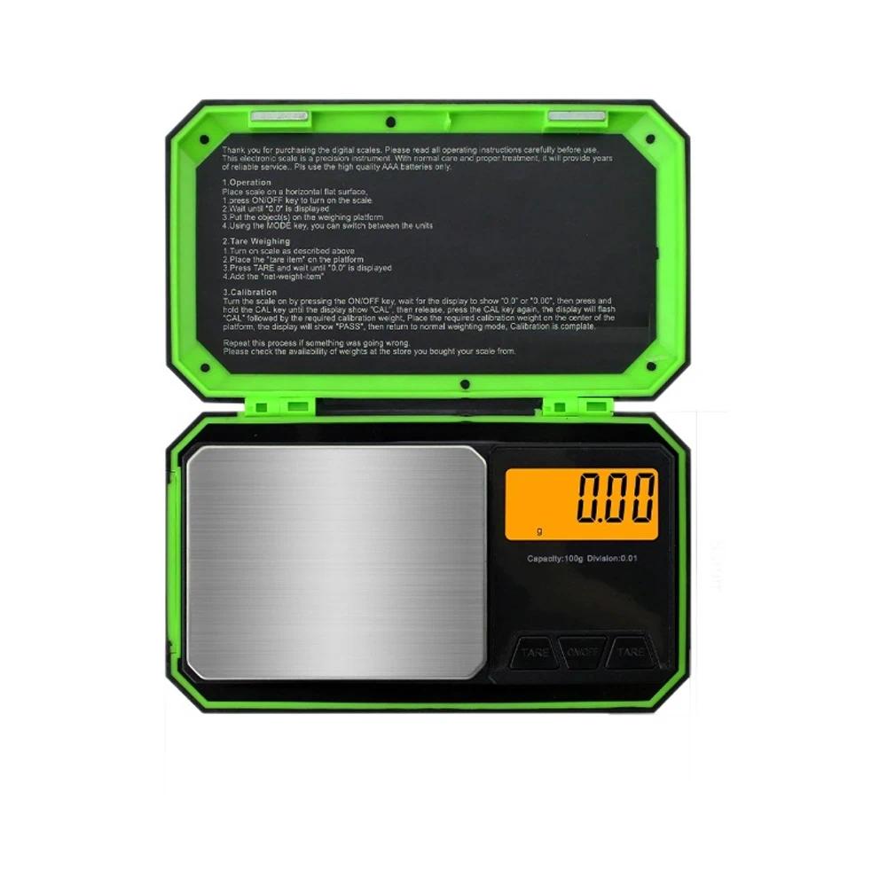 High Precision Professional Digital Milligram Scale 200g/0.01g Portable Jewelry Gram Scale Digital Food Scale LCD Display One-Touch Conversion 6 Units