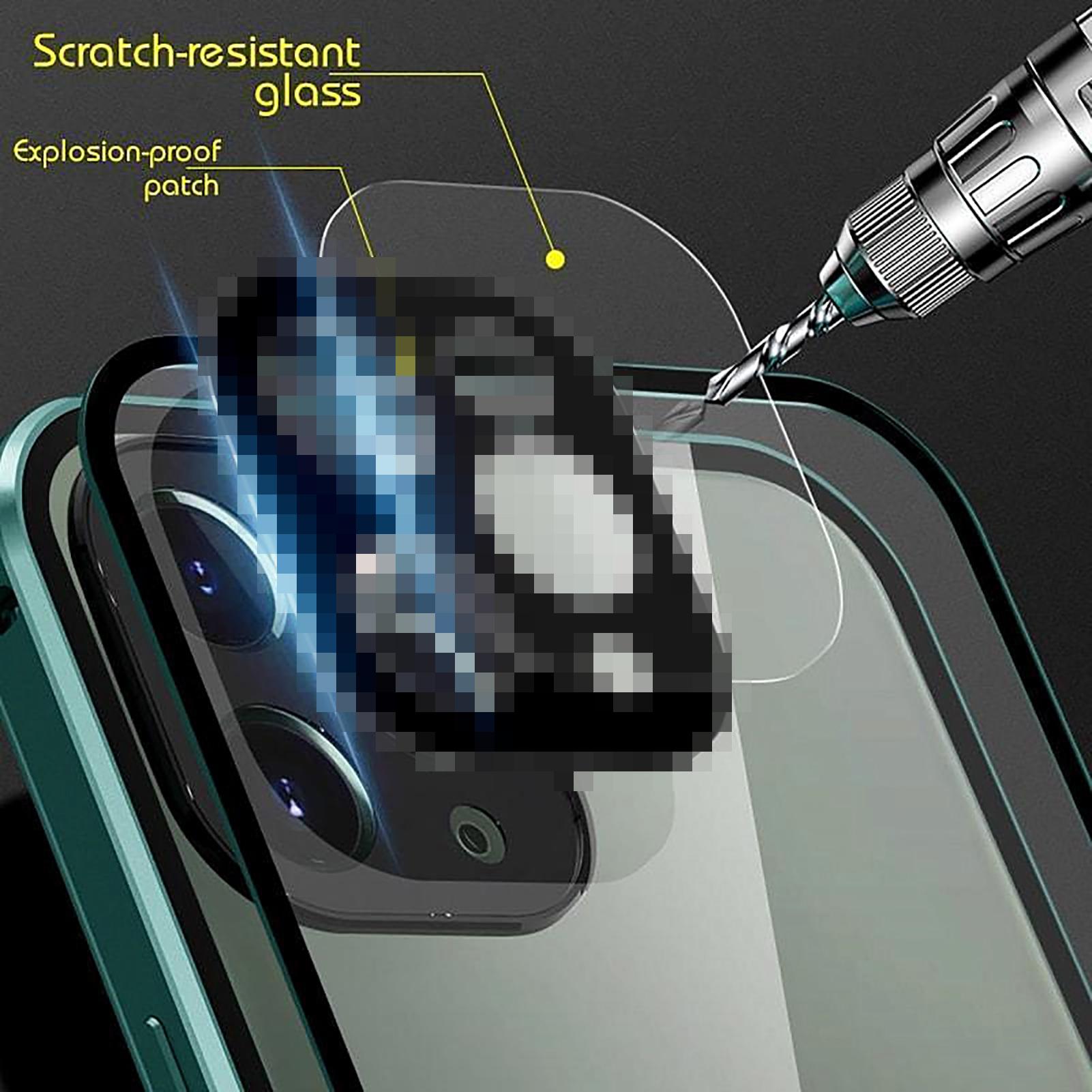 

Transparent Full Coverage Glass Back Shockproof Phone Cover