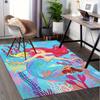 Büroteppich Meerjungfrau, Ozean-Thema 3D-bedruckter rutschfester Teppich - Maschinenwaschbar für Wohnzimmer