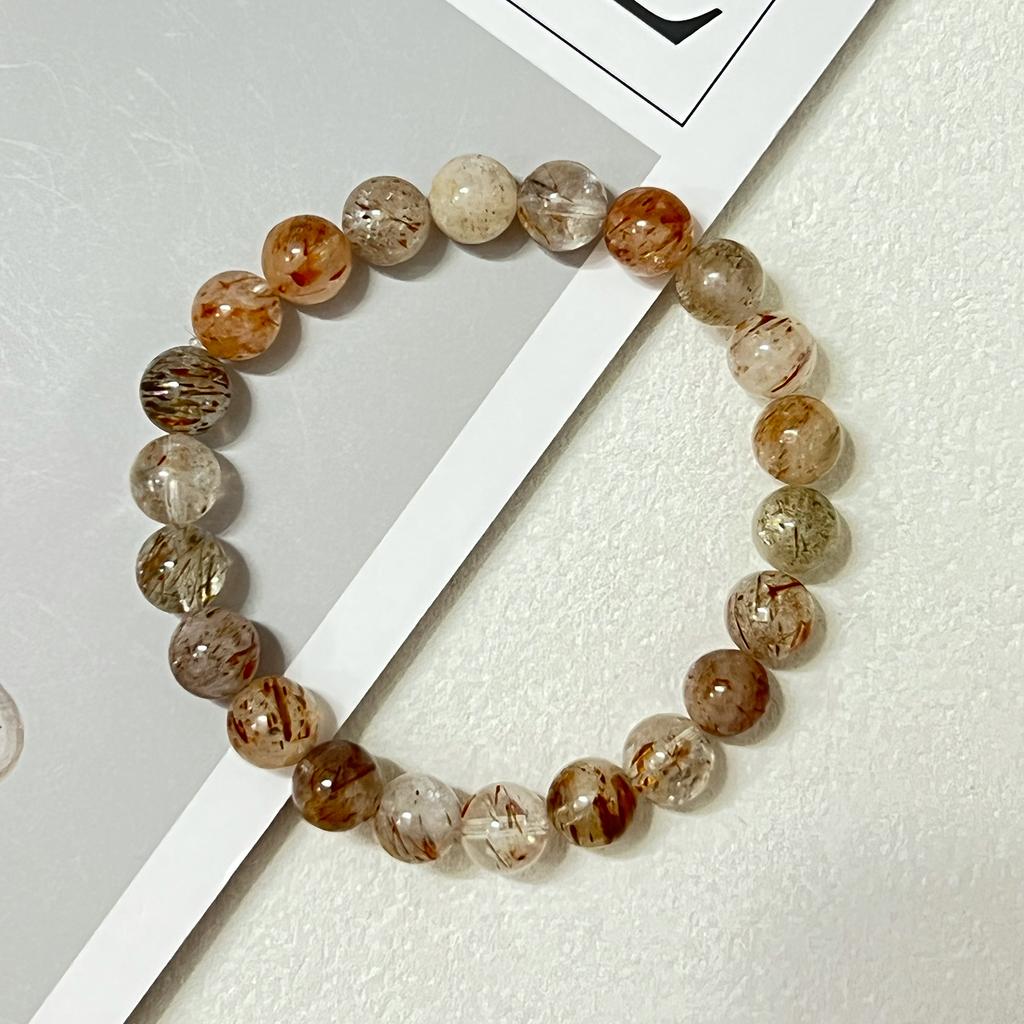 Women Natural Crystal Beaded Bracelets 8mm 10mm 12mm Round Yoga Bead Stretch Bangle Handmade DIY Jewelry Gift