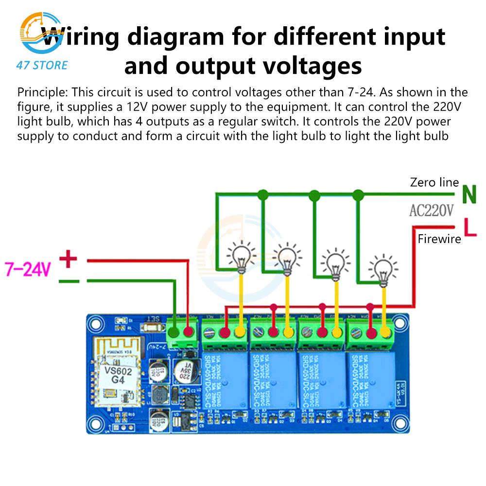 DC 7-24V WiFi Fernbedienungsschalter Bluetooth Dual-Mode Drahtloses Relaismodul 1/2/3/4 Kanal Relais Smart Home Automatisierung