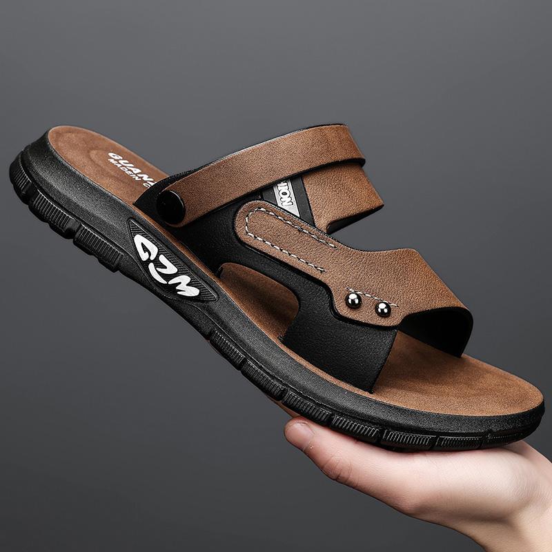 High Quality Men Sandals Summer Slip on Casual Slippers Lightweight Beach Sandals Comfortable Casual Shoes Retro Roman Sandals