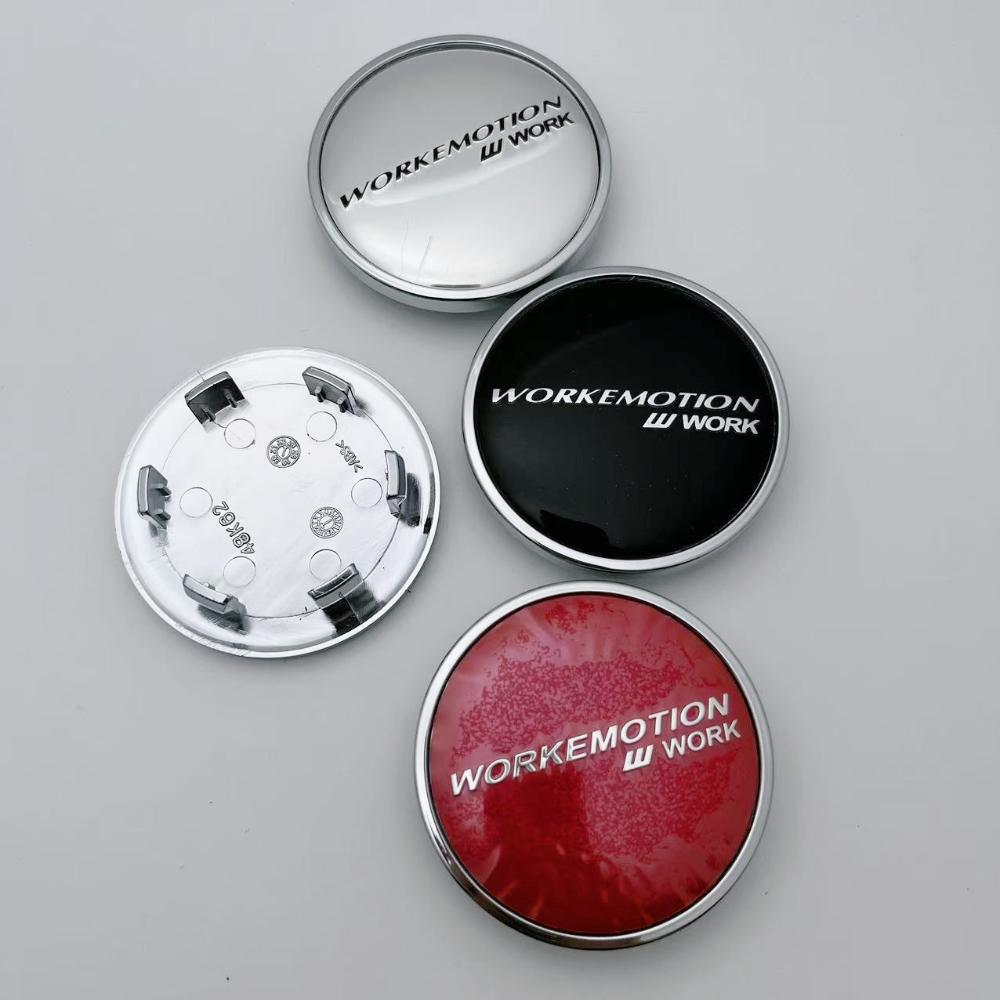 4pcs JDM 62mm W Work Emotion Logo Badge Car Wheel Center Caps Wheel HubCaps Auto Rim Centre Cover Car Accessories for Land Rover