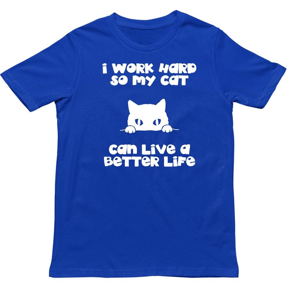 Funny Cat Shirt Animal Lover Gift Hardworking Pet Owner T Shirt X Mas Tee Top