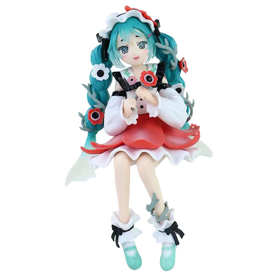 

In Stock FuRyu Hatsune Miku Noodle Stopper Flower Fairy Series -Anemone Ver.- 14CM PVC Anime Action Figures Model Collection Toy