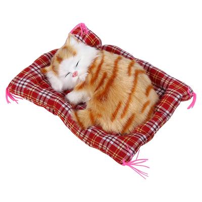 Gatitos Gatos de Peluche Súper Lindos Sonando Dormidos Muñeco Regalo de Navidad Amarillo