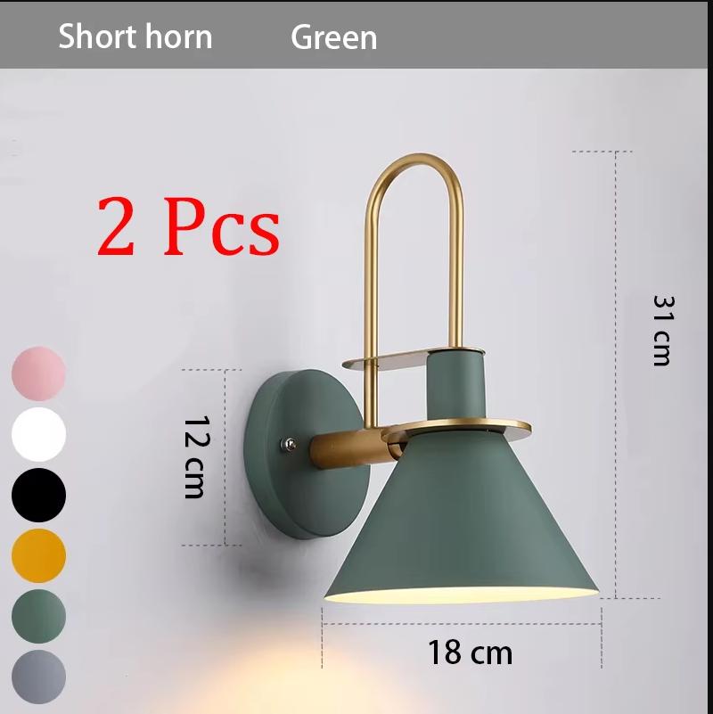 Nordic Mediterranean Minimalist Macron Living Room Dining Room Bedroom Corridor Wall Lighting LED Background Wall Lights e27