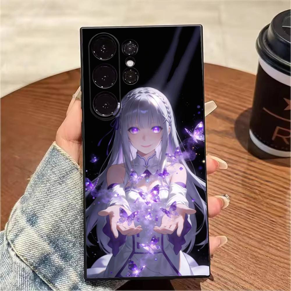 E-EmiliaS Anime Re-Z-Zero Phone Case For Samsung S25,S24,S21,S22,S23,S20,Ultra,S26,Plus,Fe,Note,5G Black Cover Samsung S235G