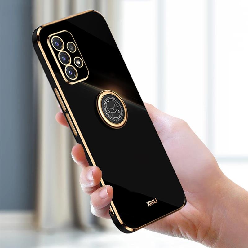 

Чехол для телефона с кольцом-подставкой для Samsung Galaxy A53 A33 A73 A23 A13 A03S A22S A52S M23 M13 M32 M33 M53 S21 S22 Ultra Plus Противоударный Samsung Galaxy A23 4G чёрный