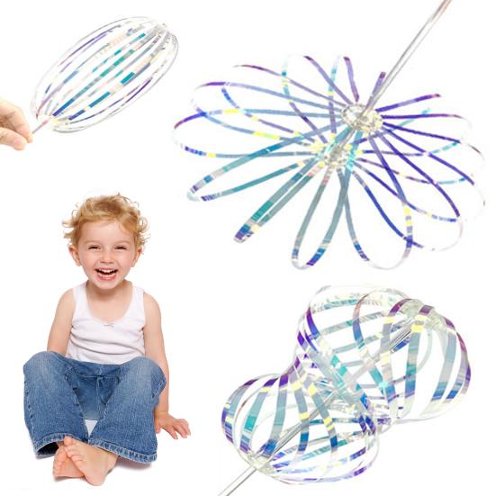 Yousheng Rainbow Spinner Toy Rainbow Twirler Stick Magical Rainbow Ribbon Spinner Party Bubble Wand for Indoor Outdoor Fun