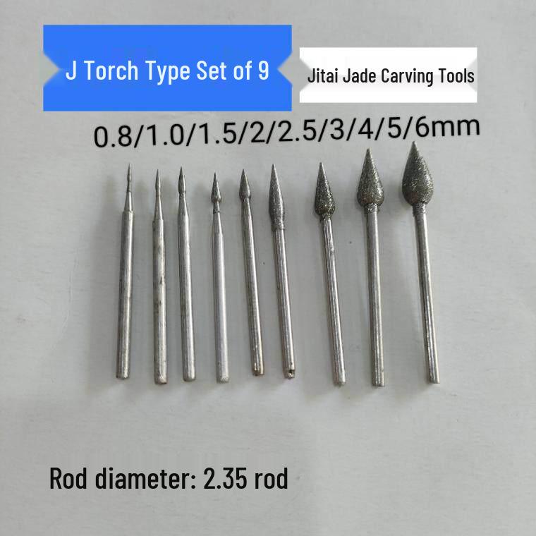 Diamond Jade Carving Tool Set: Polishing & Grinding Needles for Stone