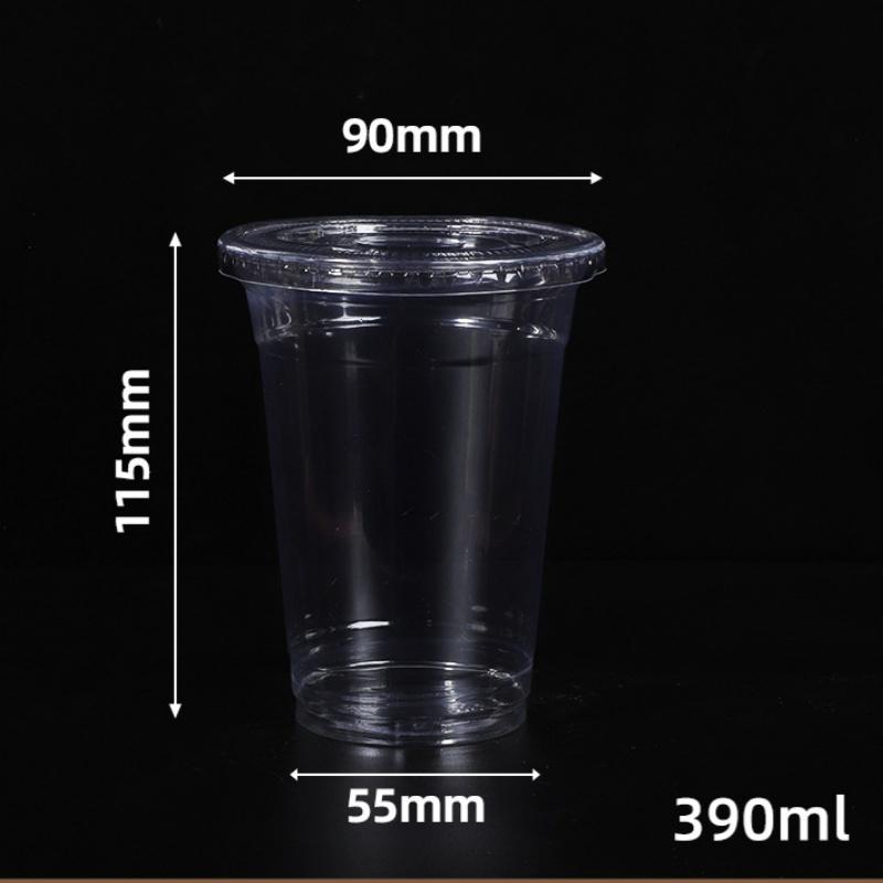 

50/100 шт. 12/16 унций одноразовые прозрачные пластиковые стаканчики для холодного чая с пузырьками кофе питьевые стаканчики с крышками для дня рождения пикника вечеринки посуда для напитков 50pcs